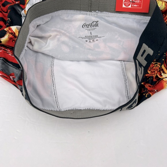 CRAZY BOXER BRIEFS COCA COLA DESIGN, 92%  POLYESTER 8% “ELASTHANNE,” LARGE - Picture 4 of 11